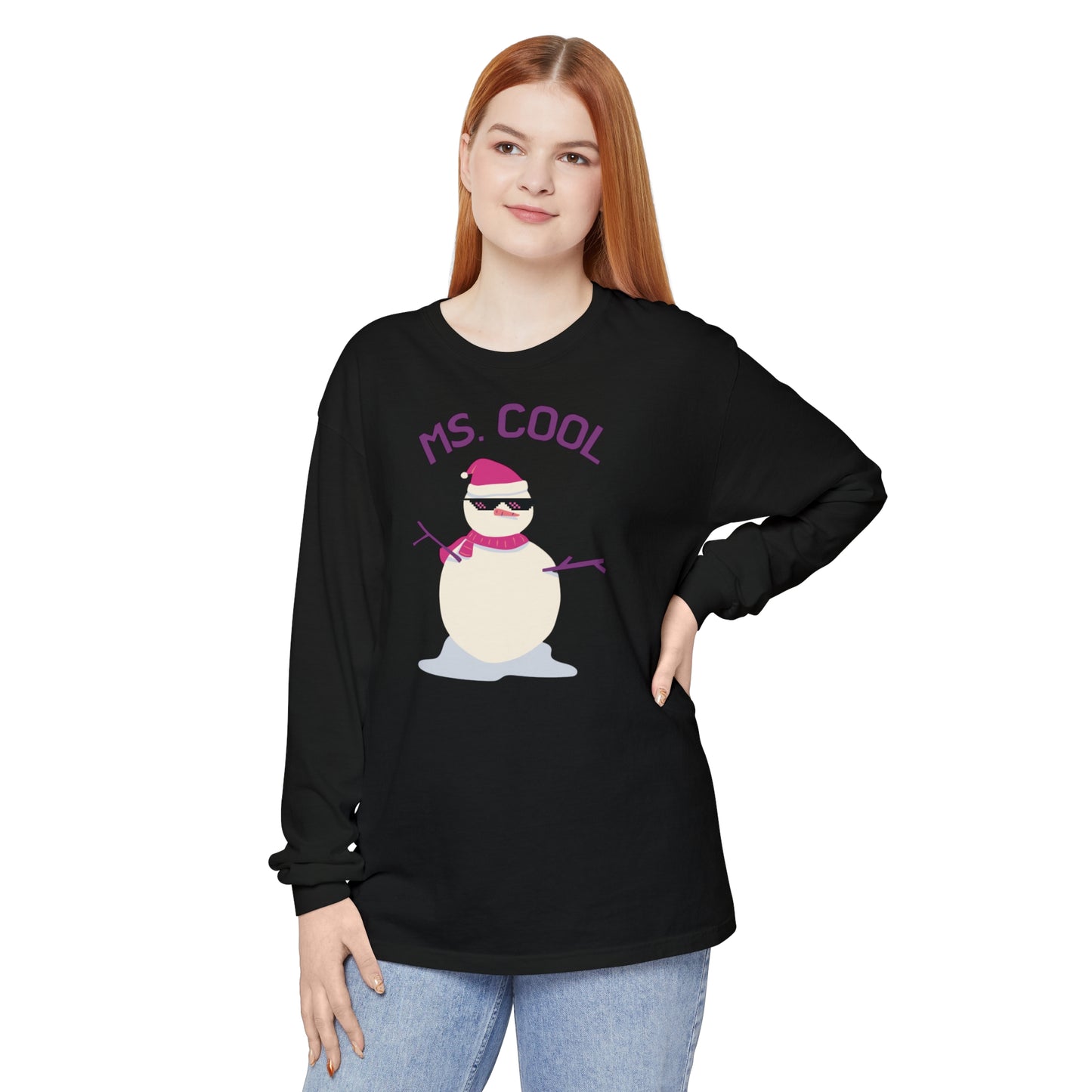 Ms Cool Snowwoman Long Sleeve T-Shirt