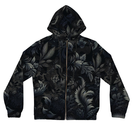 Midnight Floral Elegance Hoodie for Women