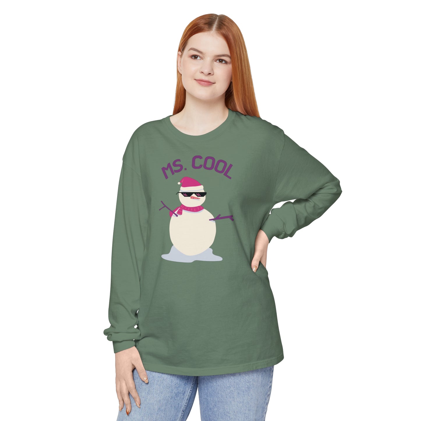 Ms Cool Snowwoman Long Sleeve T-Shirt