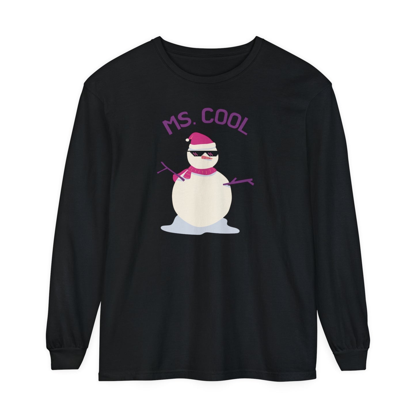 Ms Cool Snowwoman Long Sleeve T-Shirt