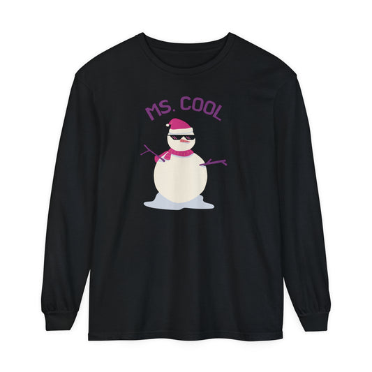 Ms Cool Snowwoman Long Sleeve T-Shirt