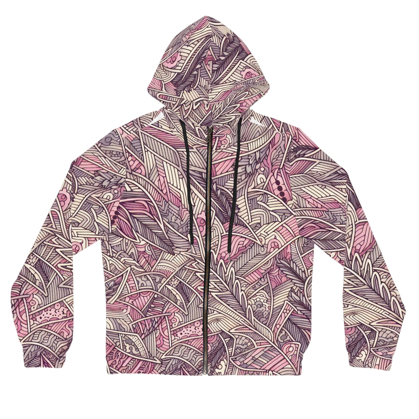 Trendy Female Camo Hoodie with Floral Elements