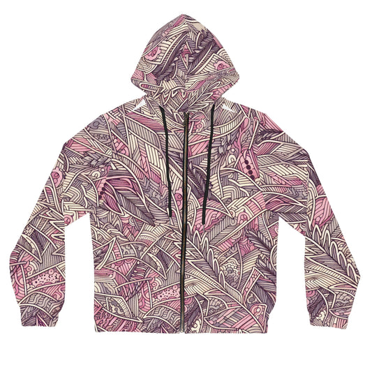 Trendy Female Camo Hoodie with Floral Elements