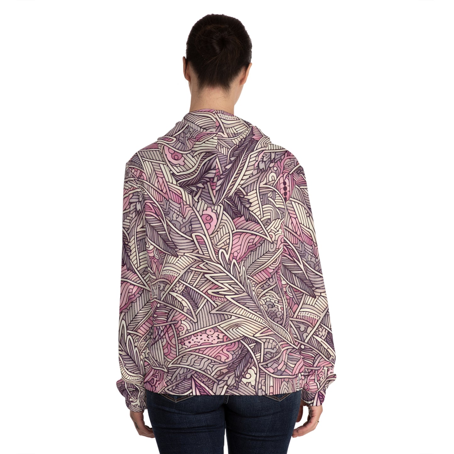 Trendy Female Camo Hoodie with Floral Elements